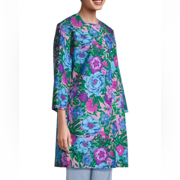 Weekend by Maxmara Women's Blue Calmi Printed Cotton Coat - Picture 5 of 16